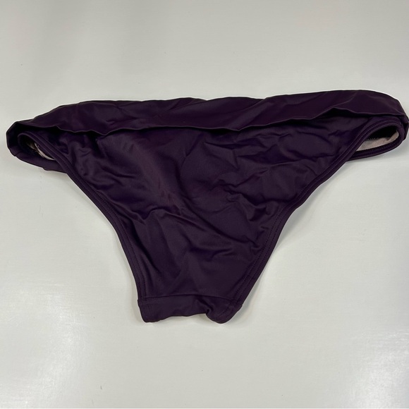 Victorias Secret Size XS Foldover Cheeky Bikini Bottoms Solid Purple 6UB #3586 - Picture 6 of 6